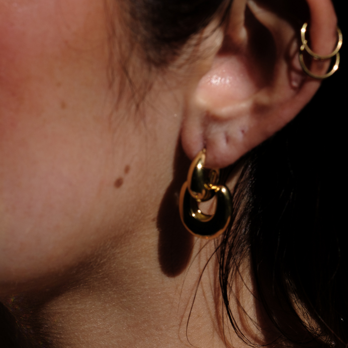 EARRINGS || Interlinked Dome Studs