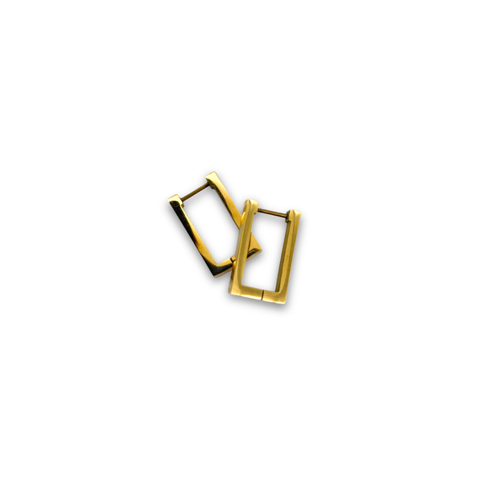 EARRINGS || Rectangle Hoops