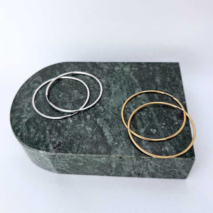E0033 || Essential 40mm Gold Hoops