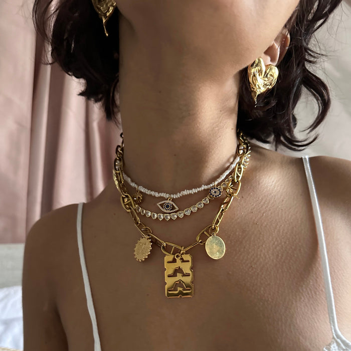 Name Necklace Gold Charm - Custom Name Necklace Pendant – Helen Ficalora