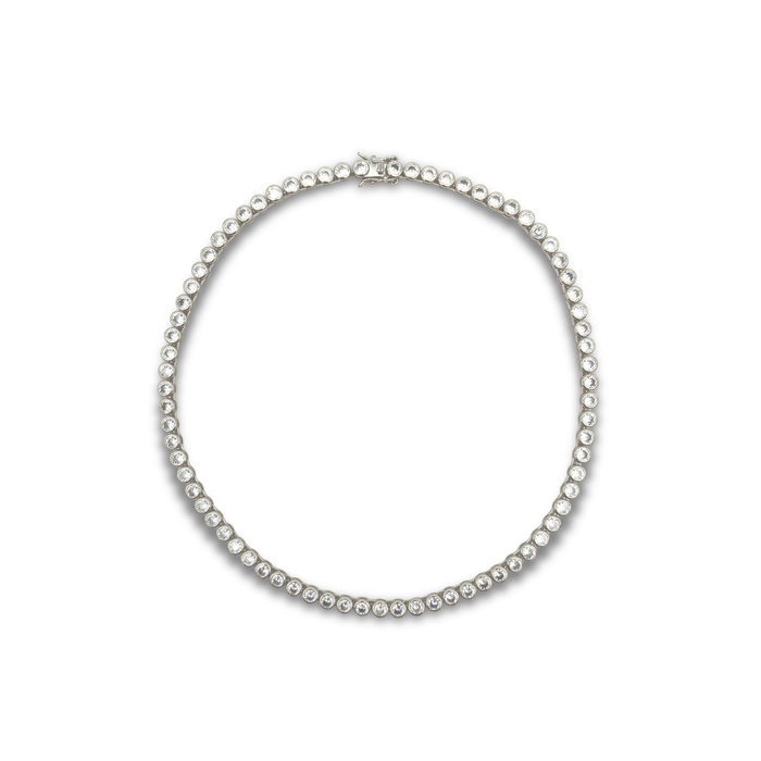 TENNIS || Round Bezel Necklace