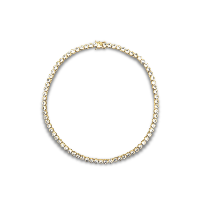 TENNIS || Round Bezel Necklace