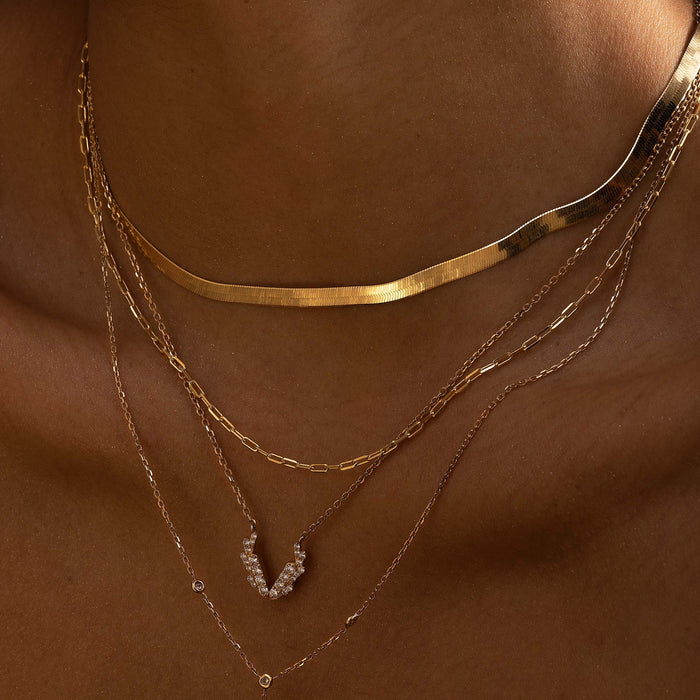 N0005 || Diamond Lariat Necklace