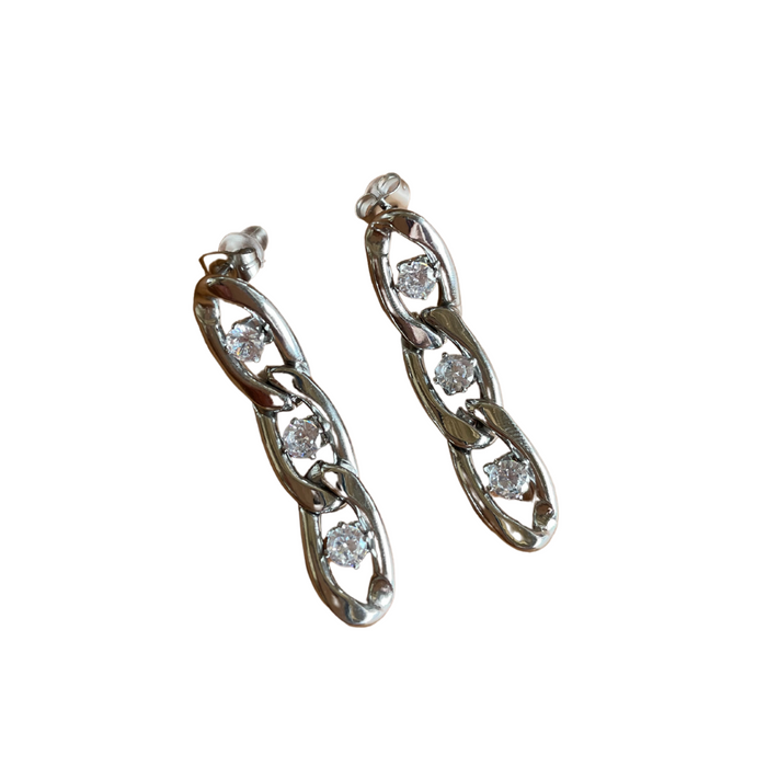 031 || Rhinestone Figaro Earrings