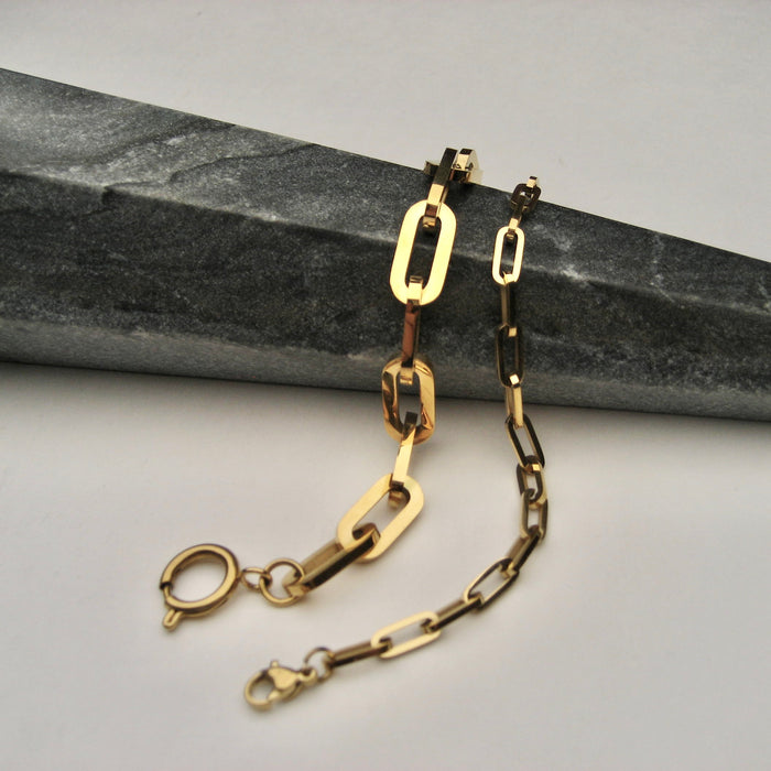Paper Clip Link Bracelet + Anklet